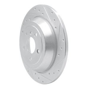 Mercedes-Benz ML350 Brake Rotor (1) - Rear Right - R1 Concepts - Drilled & Slotted - Silver - `06-`12